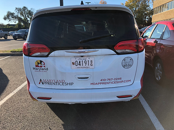 Labor’s Apprenticeship marketing campaign included new car wraps on state vehicles to promote apprenticeship opportunities